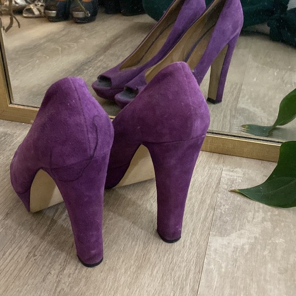 Purple suede aldo platform heels - Picture 2 of 3